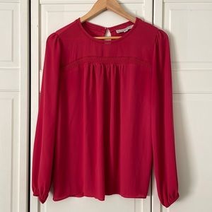 Womens soft red blouse/top- Loft